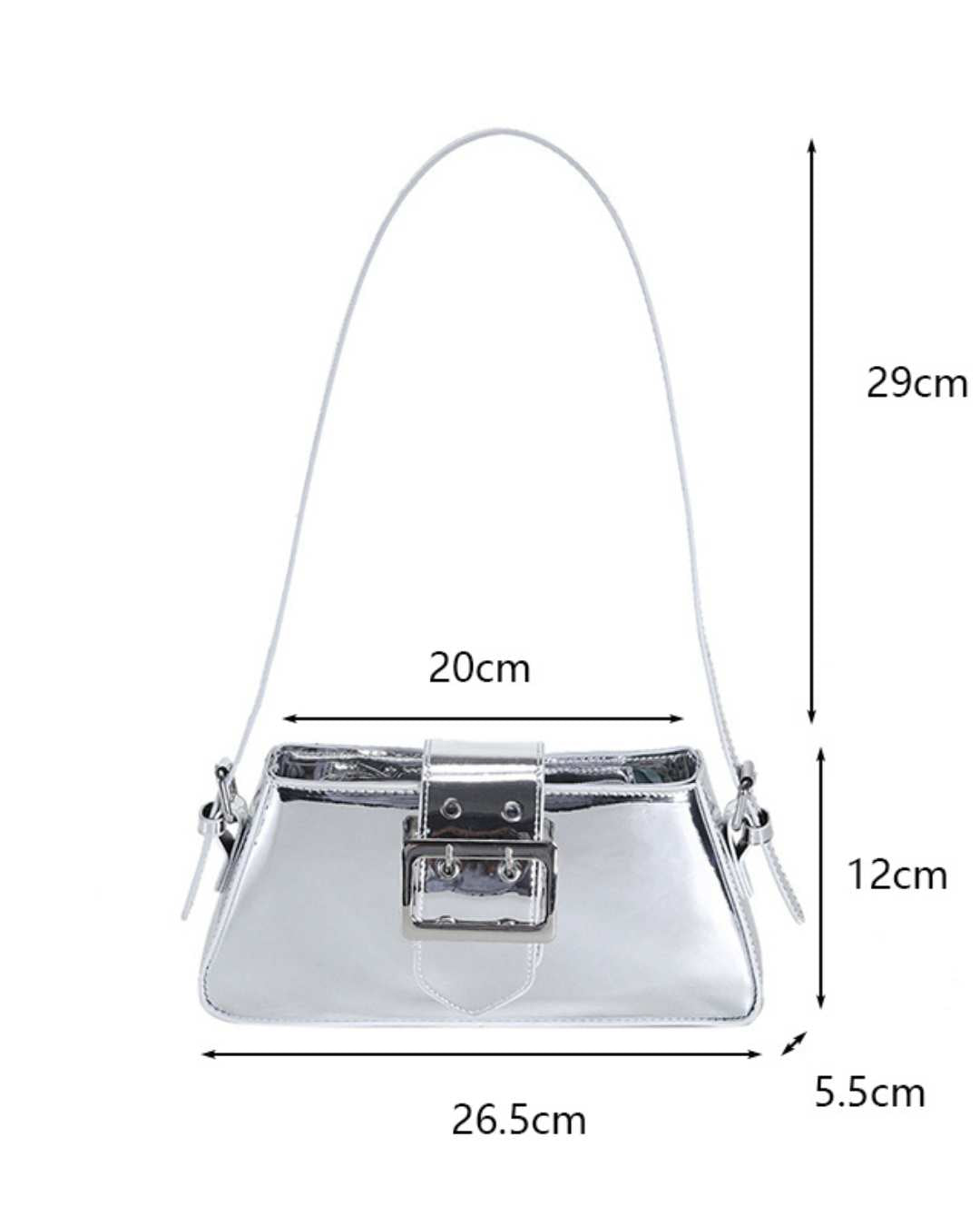 Bolsa de Ombro - Silver - Loja de Roupa Feminina - Eleganza Style