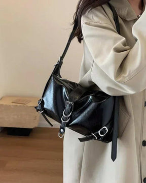 Bolsa de Ombro Couro Sintetico - Mel - Loja de Roupa Feminina - Eleganza Style