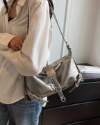 Bolsa de Ombro Couro Sintetico - Mel - Loja de Roupa Feminina - Eleganza Style