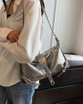Bolsa de Ombro Couro Sintetico - Mel - Loja de Roupa Feminina - Eleganza Style