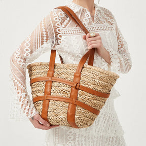 Bolsa de Praia de Palha - Bahia - Loja de Roupa Feminina - Eleganza Style