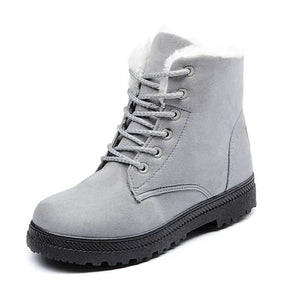 Bota Feminina Peluciada de Inverno - Tokyo - Cinza - Loja de Roupa Feminina - Eleganza Style