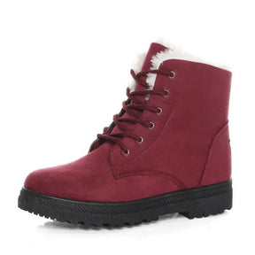 Bota Feminina Peluciada de Inverno - Tokyo - Vermelho - Loja de Roupa Feminina - Eleganza Style