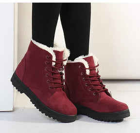 Bota Feminina Peluciada de Inverno - Tokyo - Vermelho - Loja de Roupa Feminina - Eleganza Style