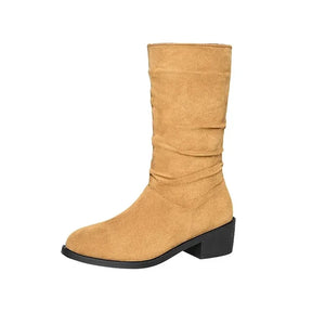 Bota Feminina de Inverno Cano Médio Caramelo - Bota Irís - Loja De Roupa Feminina - Eleganza Style