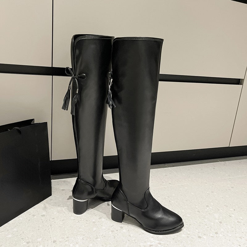Bota Longboot Cano Longo Em Couro Legítimo Versátil e Estilosa - Bota Canadá - Loja De Roupa Feminina - Eleganza Style