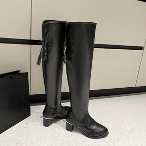 Bota Longboot Cano Longo Em Couro Legítimo Versátil e Estilosa - Bota Canadá - Loja De Roupa Feminina - Eleganza Style