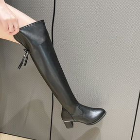 Bota Longboot Cano Longo Em Couro Legítimo Versátil e Estilosa - Bota Canadá - Loja De Roupa Feminina - Eleganza Style