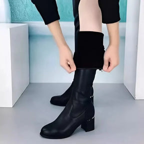 Bota Longboot Cano Longo Em Couro Legítimo Versátil e Estilosa - Bota Canadá - Loja De Roupa Feminina - Eleganza Style