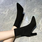 Bota Meia Feminina de Inverno Preto - Bota Madeline - Loja de Roupa Feminina - Eleganza Style