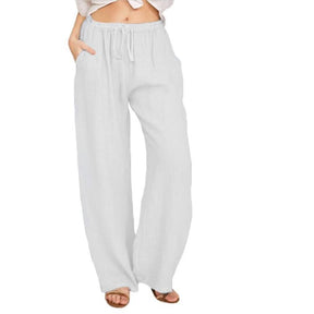 Calça Feminina em Linho - Conforto e Elegancia para os Dias Quentes - Rio - Branco - Loja de Roupa Feminina - Eleganza Style
