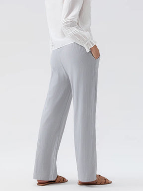 Calça Feminina em Linho - Conforto e Elegancia para os Dias Quentes - Rio - Cinza - Loja de Roupa Feminina - Eleganza Style
