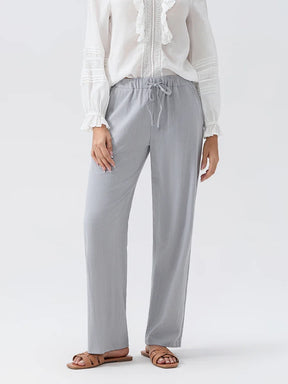 Calça Feminina em Linho - Conforto e Elegancia para os Dias Quentes - Rio - Cinza - Loja de Roupa Feminina - Eleganza Style