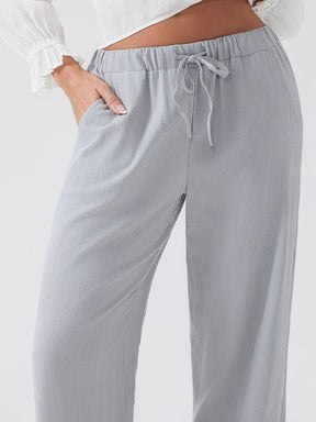 Calça Feminina em Linho - Conforto e Elegancia para os Dias Quentes - Rio - Cinza - Loja de Roupa Feminina - Eleganza Style