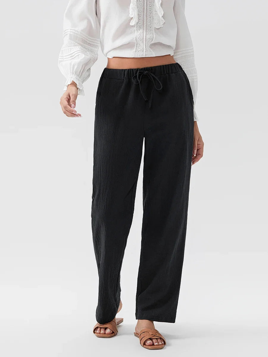 Calça Feminina em Linho - Conforto e Elegancia para os Dias Quentes - Rio - Preto - Loja de Roupa Feminina - Eleganza Style