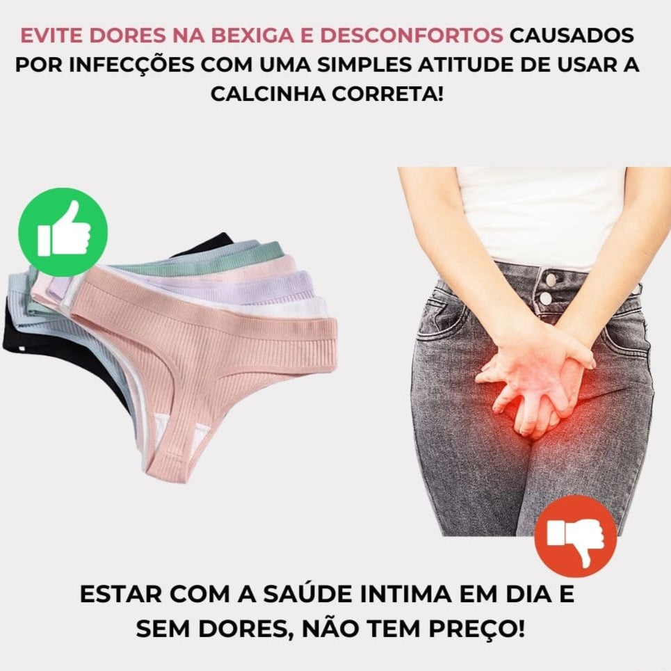 Calcinha CottonBreath - Calcinha de Algodão Antibacterianas - Loja de Roupa Feminina - Eleganza Style