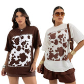 Camisetão T-shirt Cow Print - Loja de Roupa Feminina - Eleganza Style