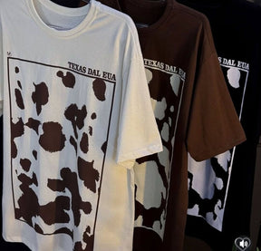Camisetão T-shirt Cow Print - Loja de Roupa Feminina - Eleganza Style