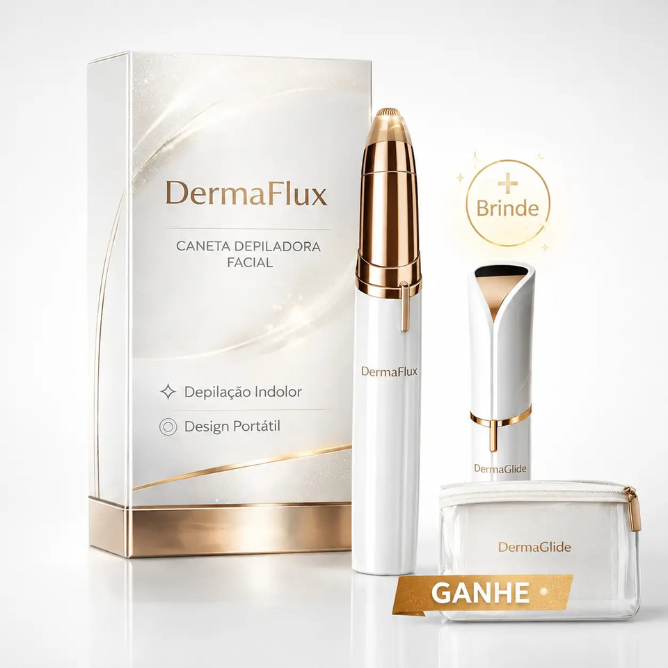 Caneta Depiladora Facial - DermaFlux©  - Sobrancelha, Buço, Nariz e Ouvido