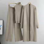 Conjunto Blusa Canelada Cardigan Calça - Celine - Loja de Roupa Feminina - Eleganza Style
