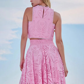 Conjunto Cropped e Saia Longa - Rafaella - Loja de Roupa Feminina - Eleganza Style