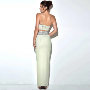 Conjunto Feminino, Cropped e Saia Longa, Conjunto Sophia - Loja de Roupa Feminina - Eleganza Style