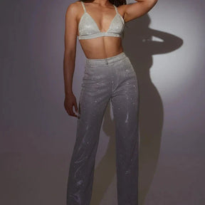 Conjunto Top e Calça Glitter - Joelma - Loja de Roupa Feminina - Eleganza Style