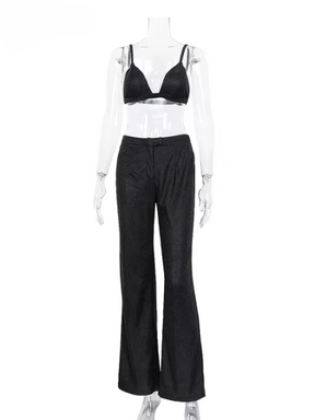 Conjunto Top e Calça Glitter - Joelma - Loja de Roupa Feminina - Eleganza Style