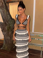 Conjunto Tricot Cropped E Saia Longa - Alexa - Loja de Roupa Feminina - Eleganza Style