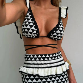 Conjunto Tricot Cropped E Saia Longa - Alexa - Loja de Roupa Feminina - Eleganza Style