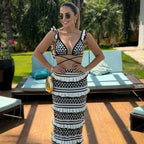 Conjunto Tricot Cropped E Saia Longa - Alexa - Loja de Roupa Feminina - Eleganza Style