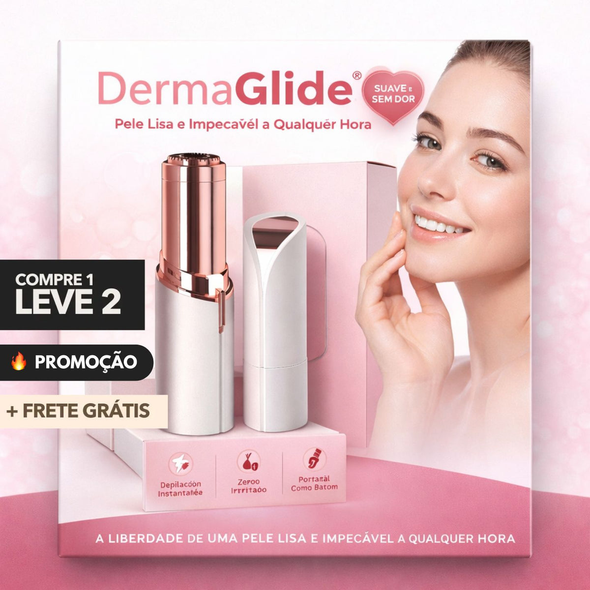 Depilador Facial DermaGlide - Moda e Beleza - Eleganza Style