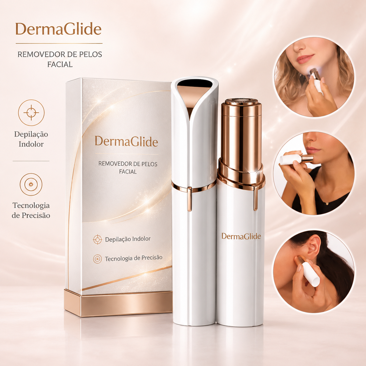 Depilador Facial DermaGlide - Moda e Beleza - Eleganza Style