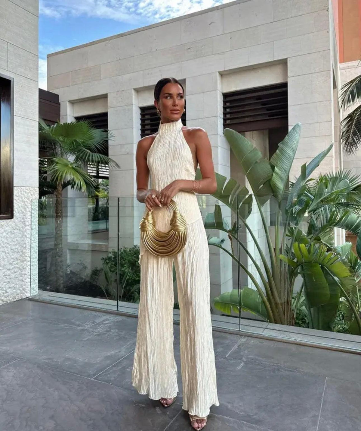 Conjunto Feminino Blusa e Calça, Branco, loja de roupa feminina eleganza style - Conjunto Ava - Eleganza Style