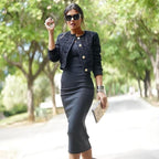 Jaqueta Feminina com Botões Preto, loja de roupa feminina eleganza style, Jaqueta Chile - Eleganza Style