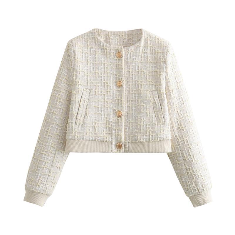 Jaqueta Feminina com Botões Branco, loja de roupa feminina eleganza style, Jaqueta Chile - Eleganza Style