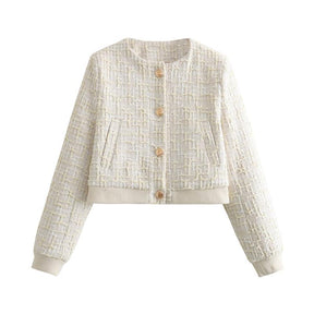 Jaqueta Feminina com Botões Branco, loja de roupa feminina eleganza style, Jaqueta Chile - Eleganza Style