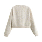 Jaqueta Feminina com Botões Branco, loja de roupa feminina eleganza style, Jaqueta Chile - Eleganza Style