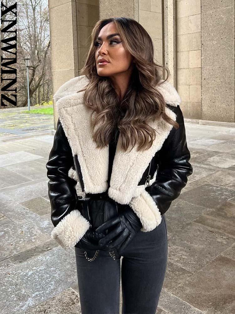 Jaqueta Feminina de Couro Peluciada Preto, loja de roupa feminina eleganza style, Jaqueta Alaska - Eleganza Style