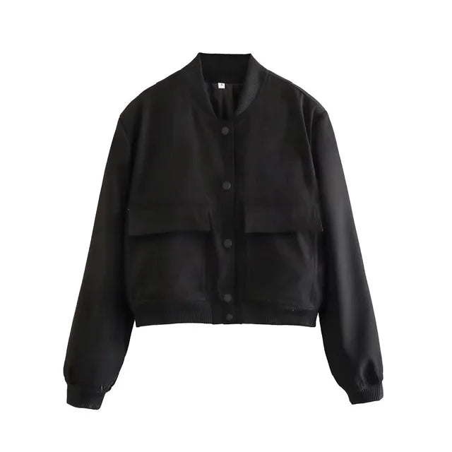 Jaqueta Feminina de Poliéster Para o Inverno - Jaque - Preto - Loja de Roupa Feminina - Eleganza Style