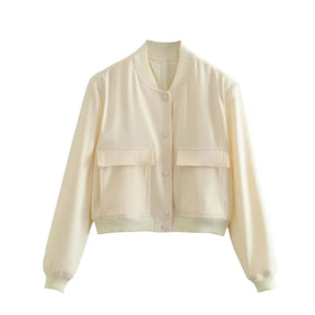 Jaqueta Feminina de Poliéster Para o Inverno - Jaque - Bege - Loja de Roupa Feminina - Eleganza Style