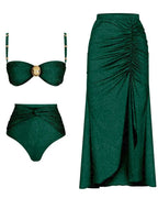 Kit Biquíni + Saia Com fenda - Guarujá - Loja de Roupa Feminina - Eleganza Style