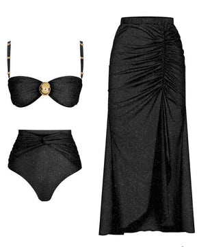 Kit Biquíni + Saia Com fenda - Guarujá - Loja de Roupa Feminina - Eleganza Style