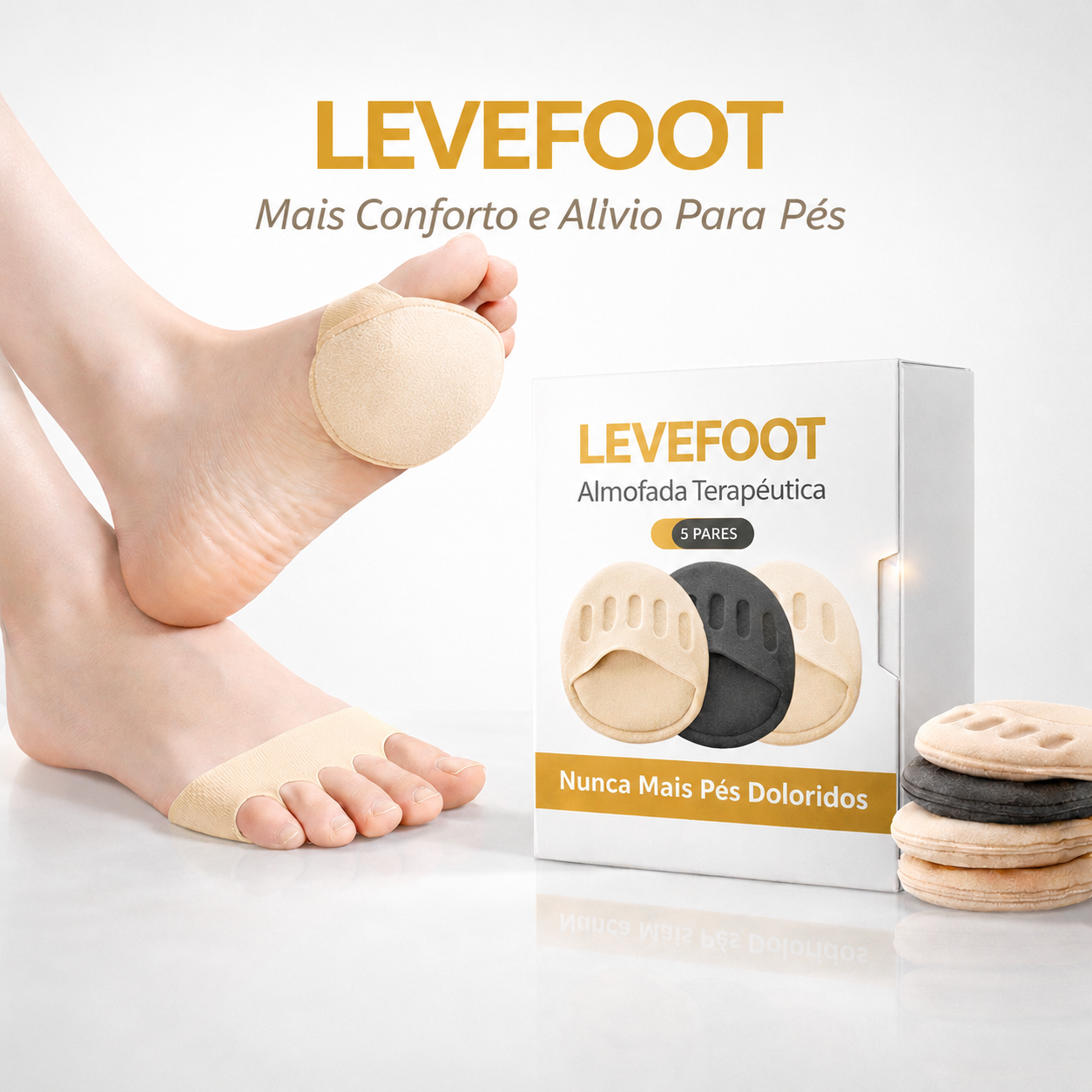 Leve Foot - Almofada Terapêutica para Pés - Praticidade Organizacao Beleza Moda - Eleganza Style
