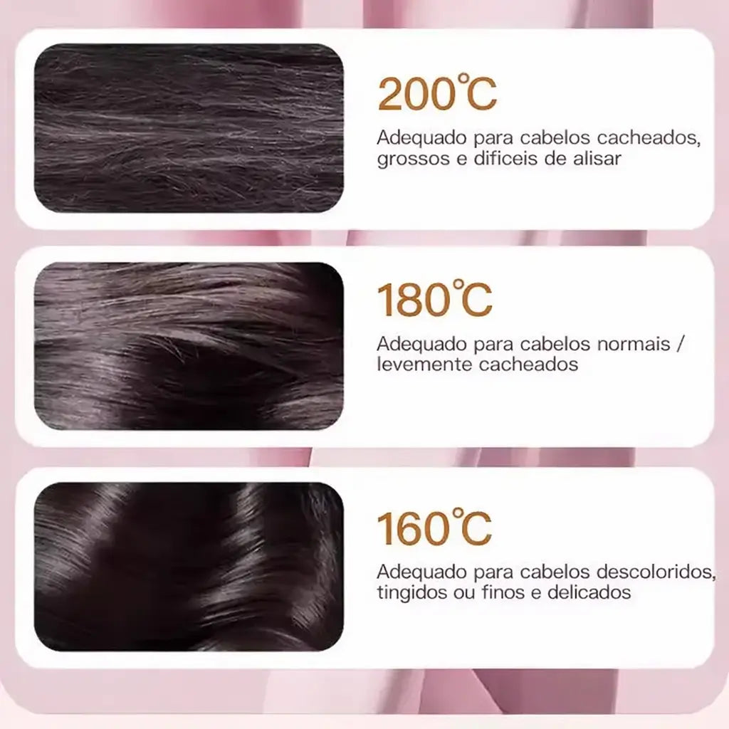 Mini Escova Alisadora Portátil | Glide Hair® - Alise e finalize o cabelo em qualquer lugar