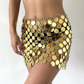 Mini Saia Com Lantejoulas - Kalie - Loja de Roupa Feminina - Eleganza Style