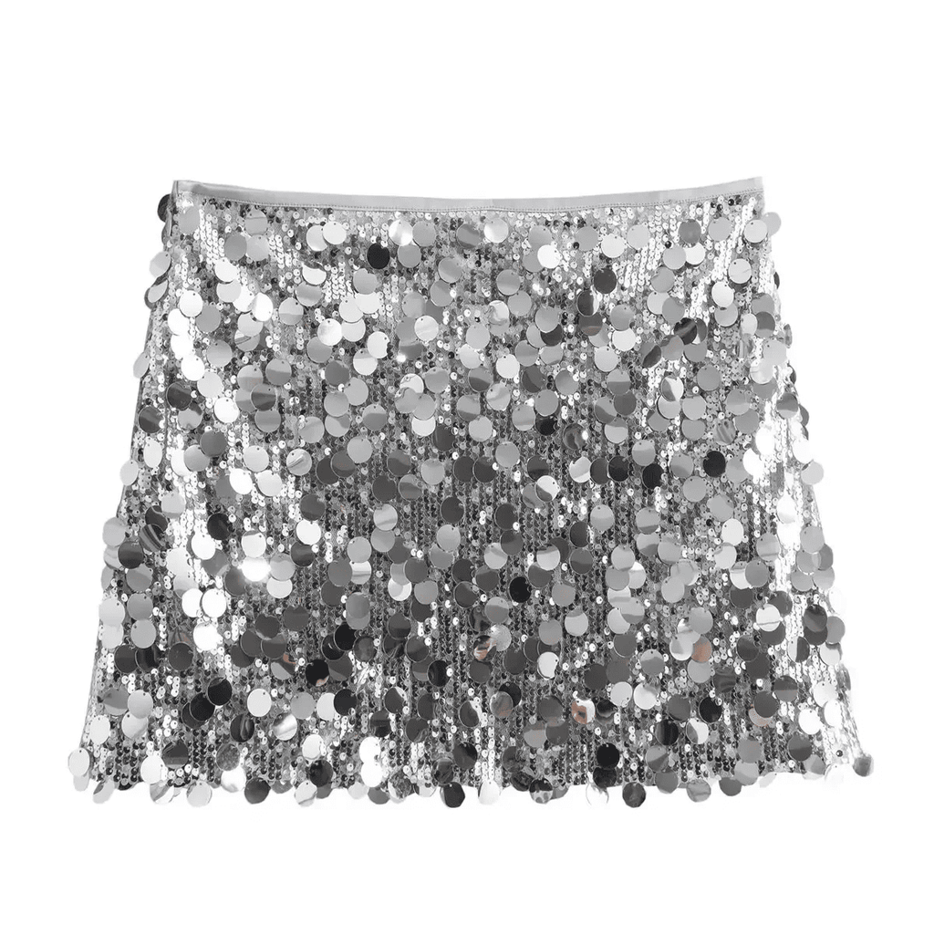 Mini Saia com Paêtes e Lantejoulas - Shine - Loja de Roupa Feminina - Eleganza Style