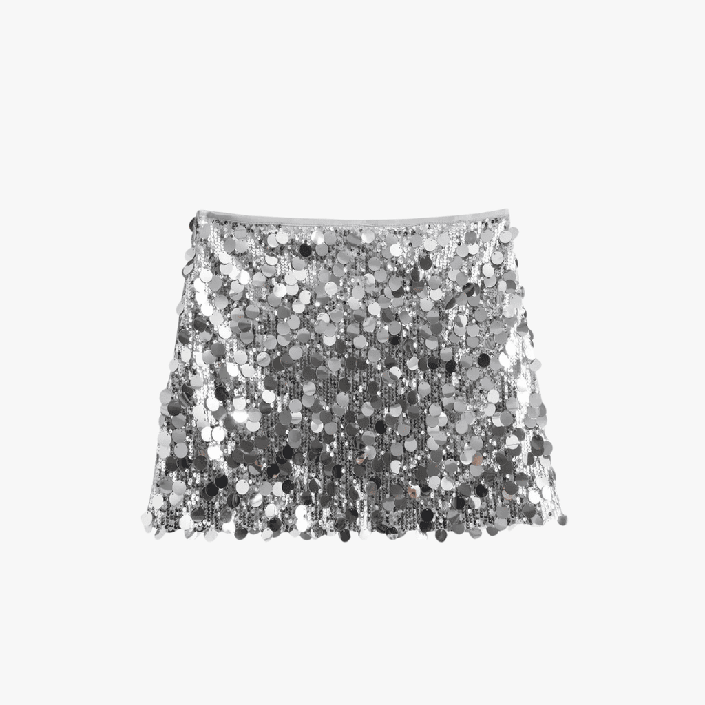 Mini Saia com Paêtes e Lantejoulas - Shine - Loja de Roupa Feminina - Eleganza Style