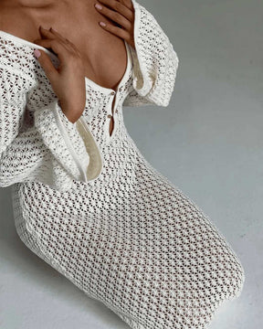 Saída de Praia Tricot - Verano - Loja de Roupa Feminina - Eleganza Style