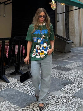 T-Shirt Camisa Oversize Basica Estampada - Giants - Loja de Roupa Feminina - Eleganza Style